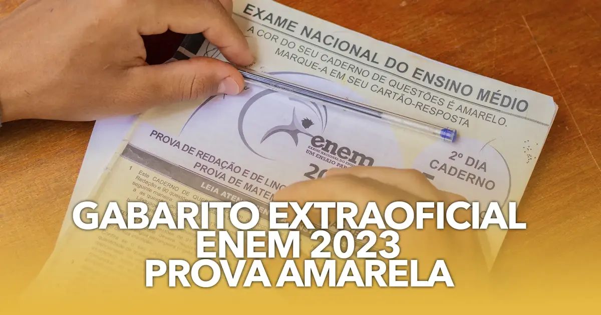 Gabarito Extraoficial Enem Prova Amarela Dia Confira As