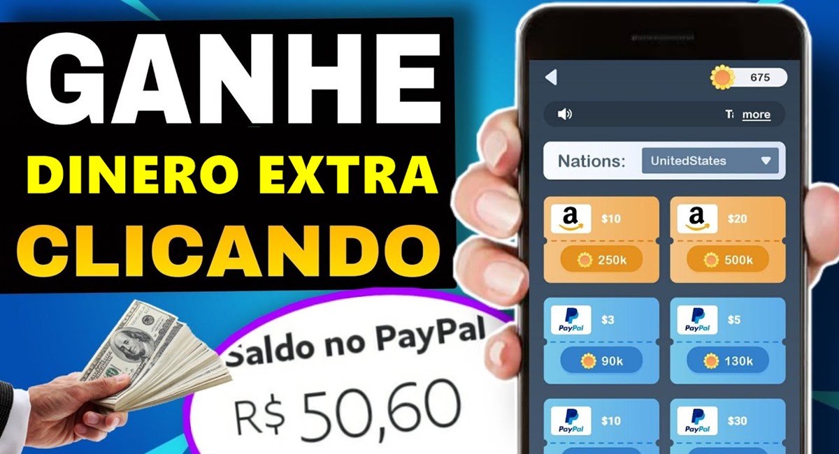 Dinero Extra App Aplicativo paga prêmios para 1º 2º 3º lugar via PayPal