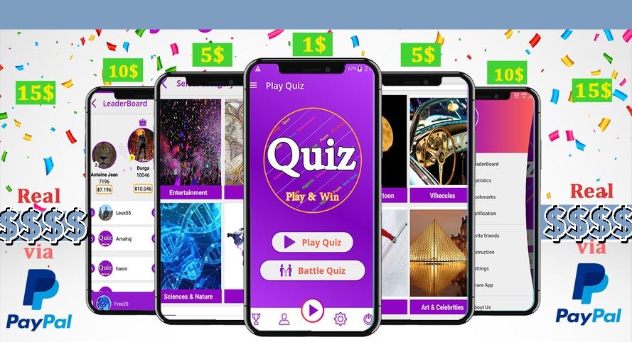 Aplicativo Quiz & Win: Jogo de perguntas e respostas com