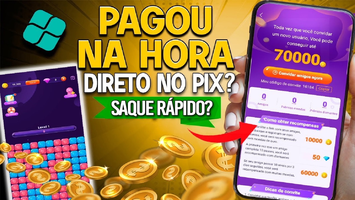 Jogo para ganhar dinheiro com o celular: Saque rápido via Pix e