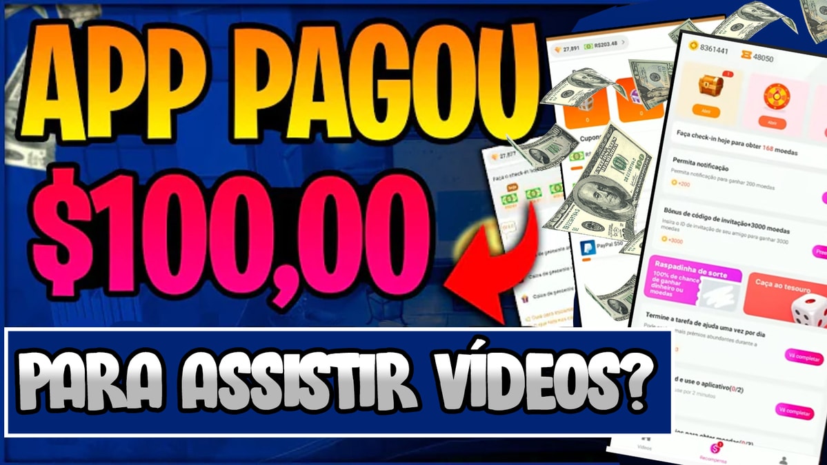 App pagando $100 para assistir vídeos? Pagamentos realmente acontecem via  Pix?