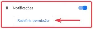 redefinir permissão de notificação pronatec