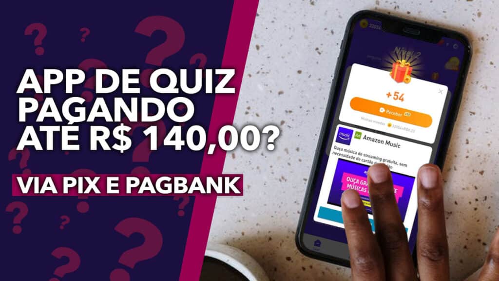 Aplicativo de Quiz pagando até R 140,00 paga usuários via Pix e