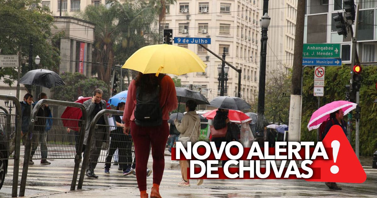 Inmet emite novo ALERTA de chuvas para CENTENAS de cidades; confira