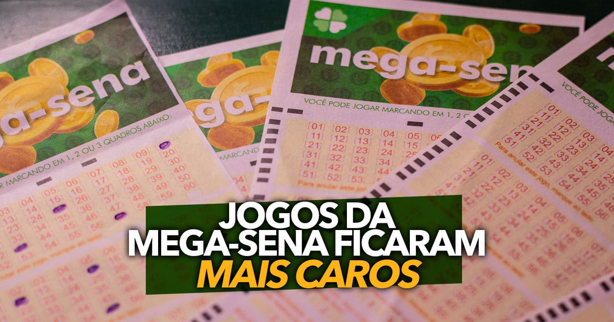 Mega-Sena outros jogos das Loterias Caixa ficarão mais caros