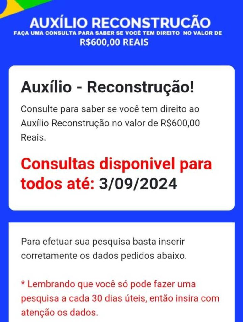 CONSTRANGEDOR! Auxílio-Reconstrução será de apenas R$ 600 para quem recebe o Bolsa Família? Entenda!
