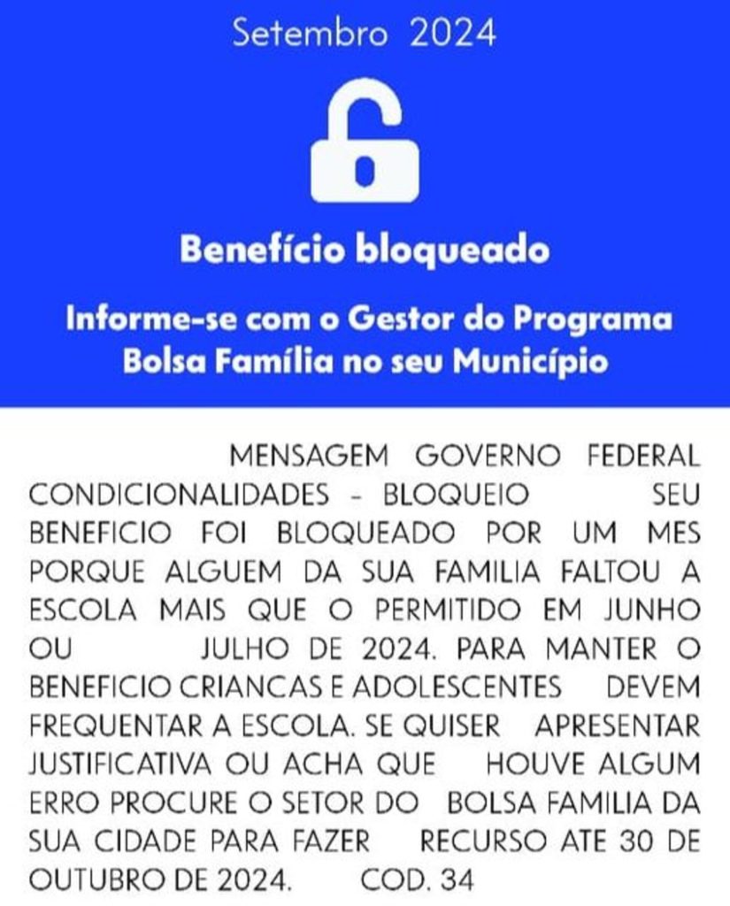 Governo Federal pode BLOQUEAR Bolsa Família durante férias escolares? Veja!