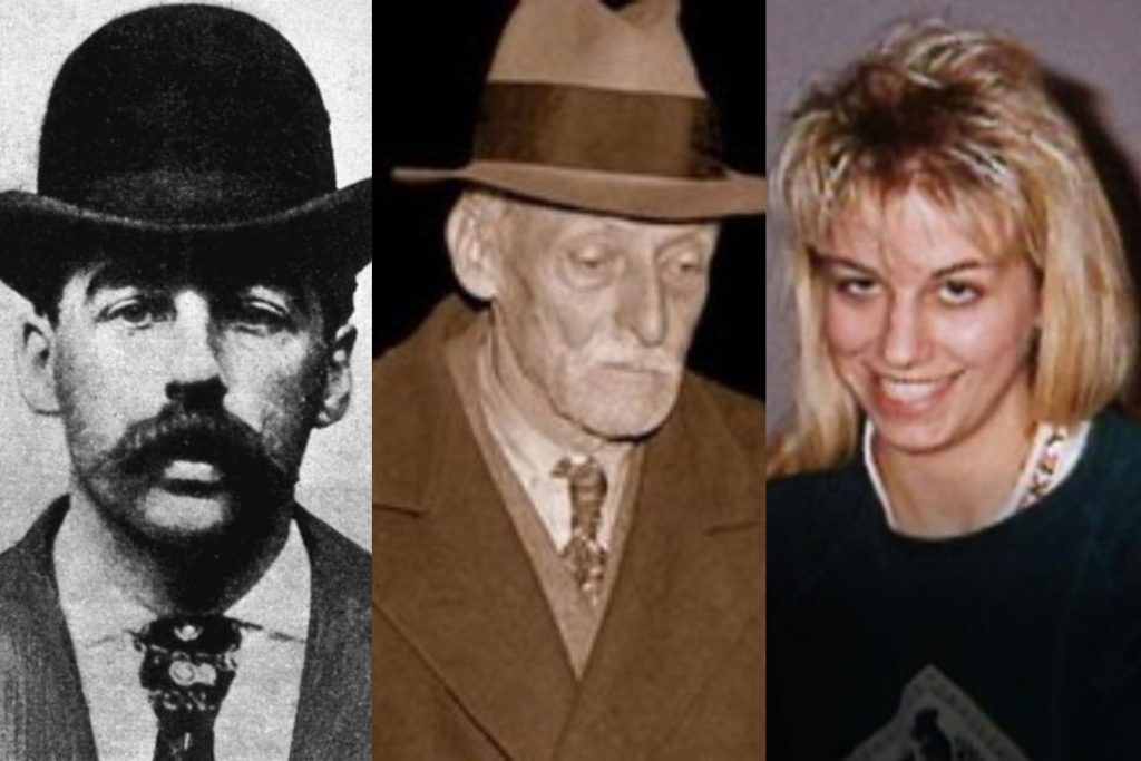H. H. Holmes (Fonte: Murderpedia) / Albert Fish (Fonte: Albert Fish: In Sin He Found Salvation) / Karla Homolka ( Fonte: Rotten Tomatoes)