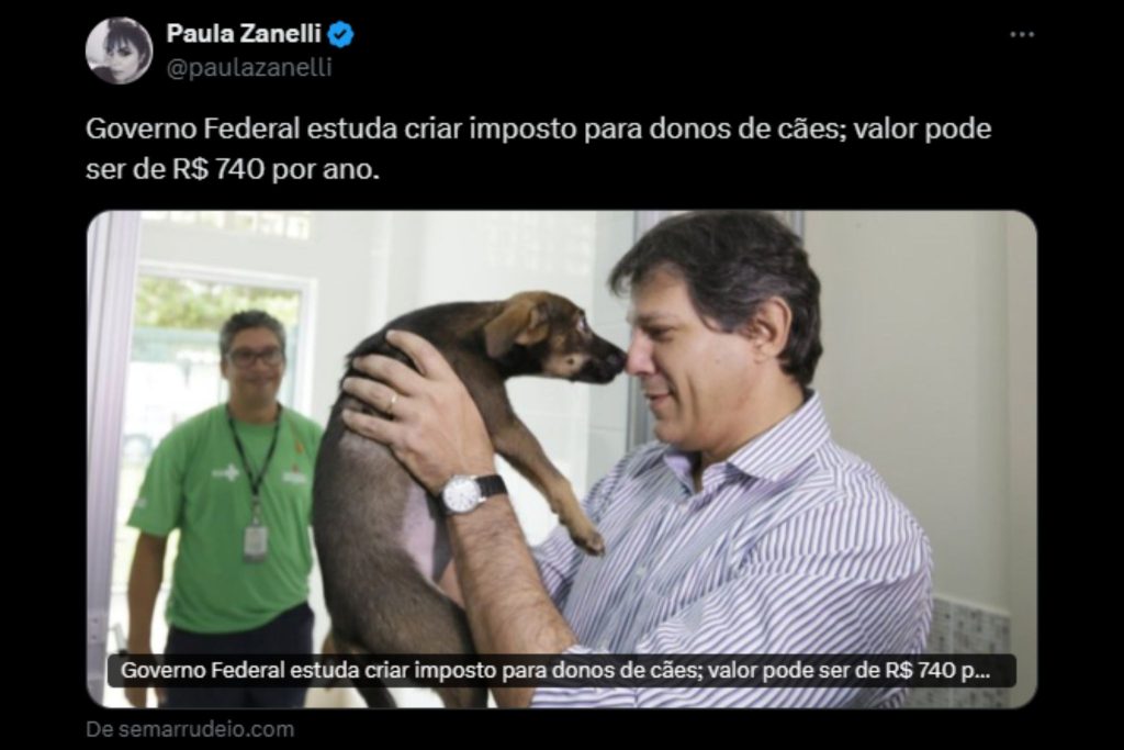 Publicação no X (antigo Twitter) sobre a suposta decisão do governo.